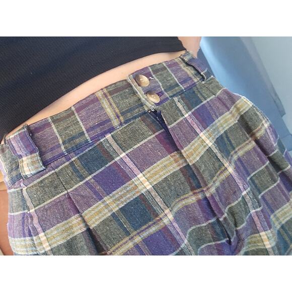 Vintage shorts Size 12 high waisted purple Grunge Skater - Picture 2 of 3